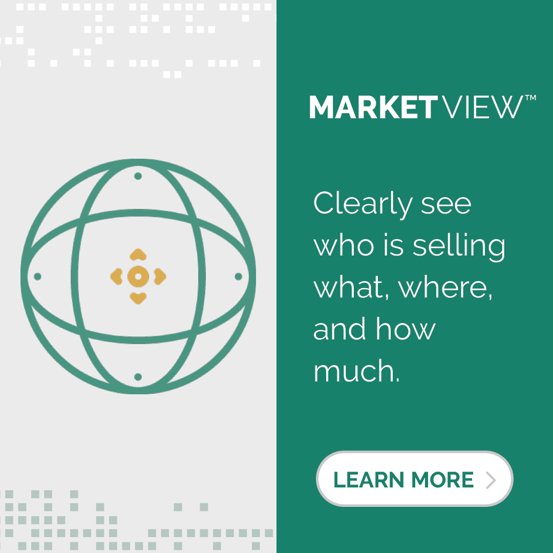 MarketView | Clearly see who is selling what, where, and how much. Learn More.